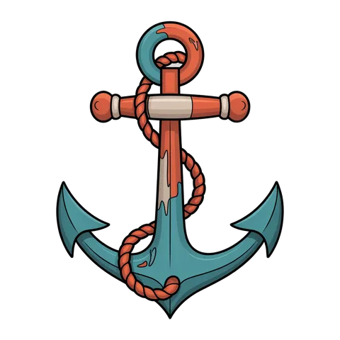 Vintage nautical anchor illustration for maritime logos and travel branding designs PNG